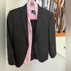 Boy’s Black Suit Blazer with Pink Shirt